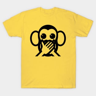 3 Wise Monkeys Iwazaru 言わざる Speak NO Evil Emoji T-Shirt